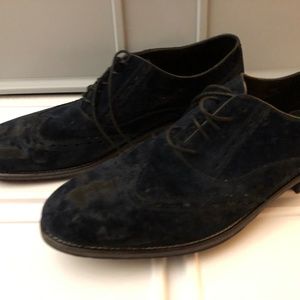 Donald J Pliner Zadok Distressed Velvet Navy M120